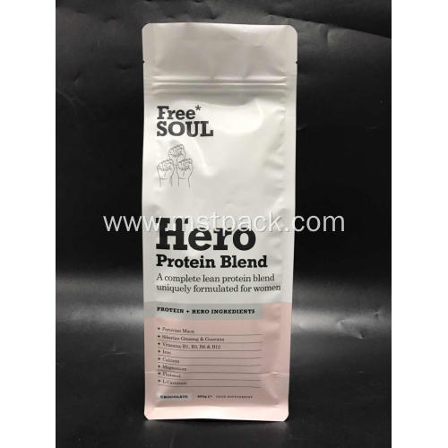 Flat Bottom Pouch for Protein Blend